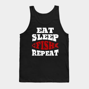 Fishing Eat Sleep Fish Repeat Tank Top